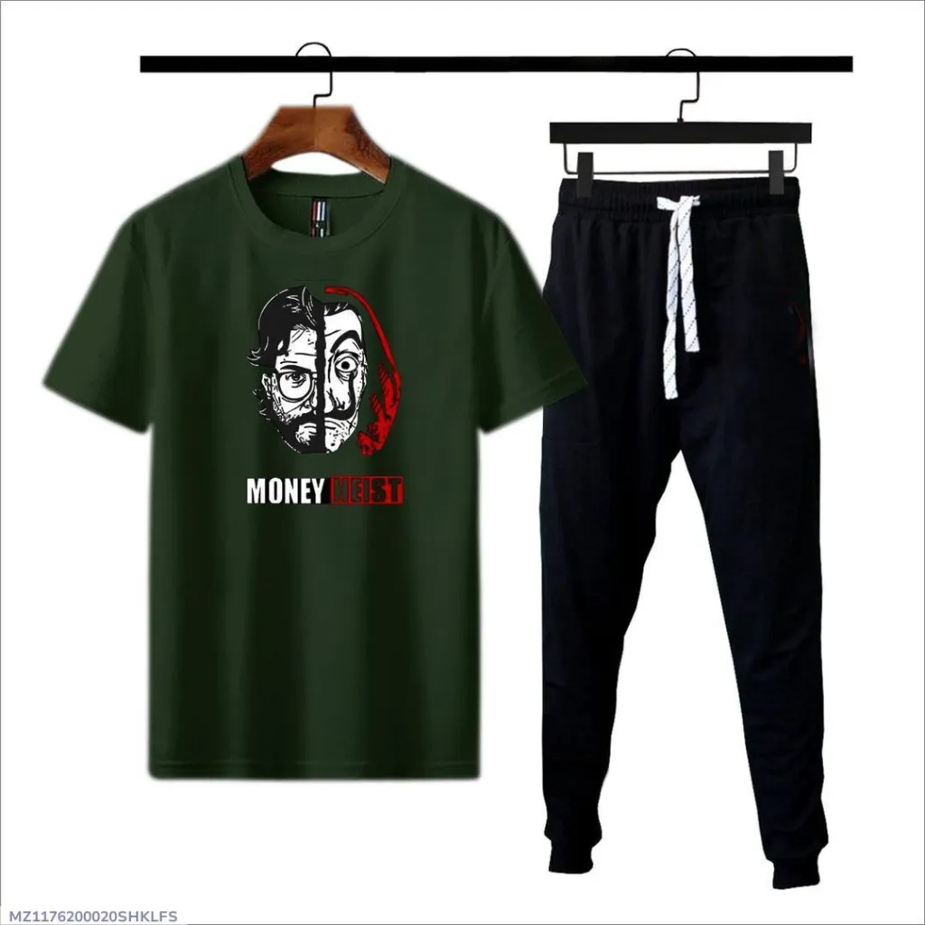 Money Heist Graphic T-Shirt | Premium Cotton | green
